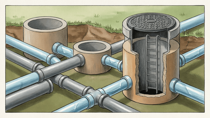 Для чего нужны канализационные колодцы: задачи, функции, виды