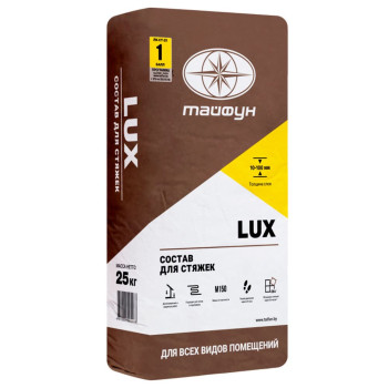 Смесь для стяжек цементная Тайфун LUX 25 кг