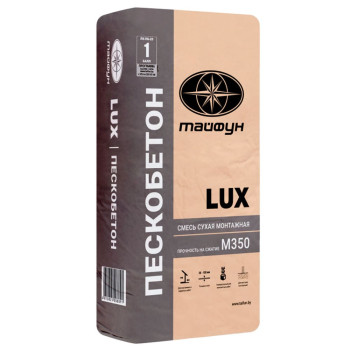 Смесь сухая монтажная Тайфун LUX ПЕСКОБЕТОН 25 кг