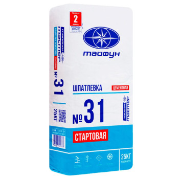 Шпатлевка Тайфун Мастер №31 цементная серая 25 кг