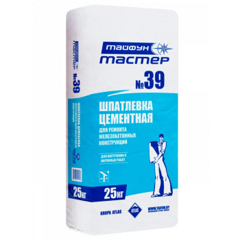 Шпатлевка цементная Тайфун Мастер №39 25 кг