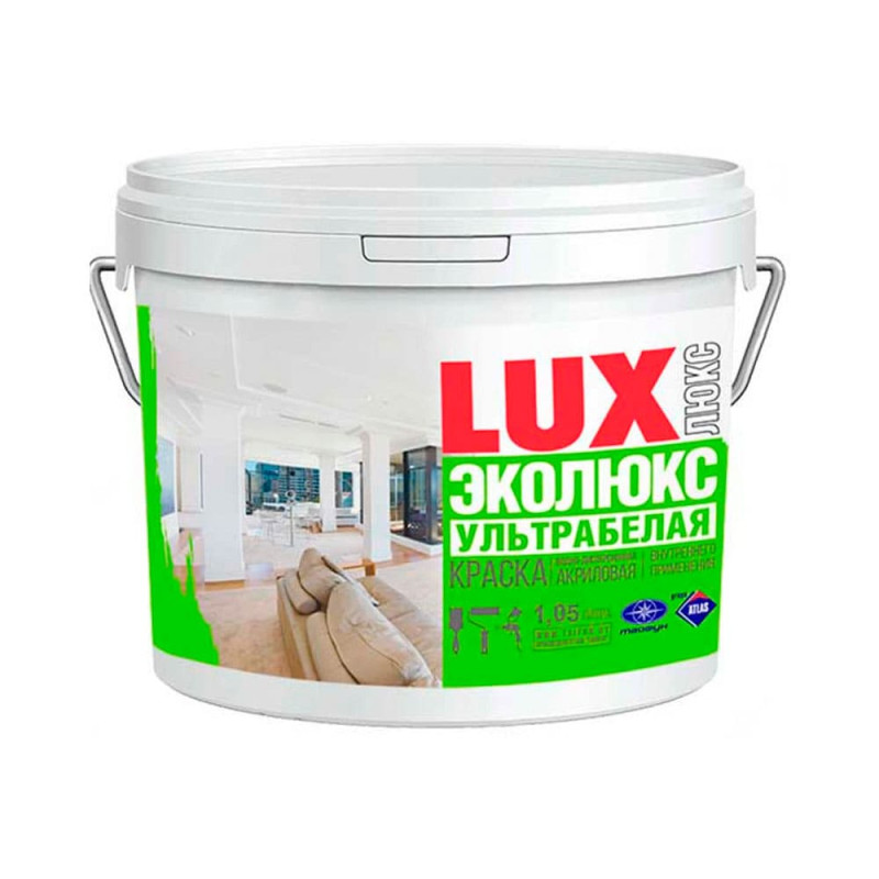 Краска Тайфун ЭКО Люкс белая 1.5 кг