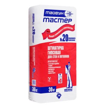 Штукатурка Тайфун Мастер №20 гипсовая машинного нанесения 30 кг