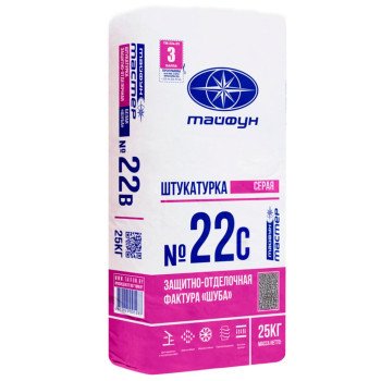 Штукатурка Тайфун Мастер №22с защитно-отделочная фактура Шуба 25 кг