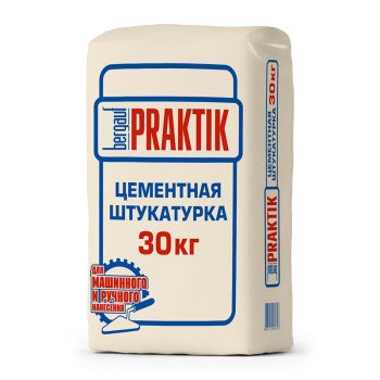 Штукатурка Bergauf Praktik цементная для внутренних и наружных работ 30 кг