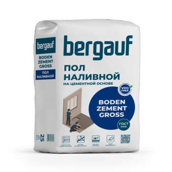Пол Bergauf Boden Zement Gross ровнитель на цементной основе 25 кг