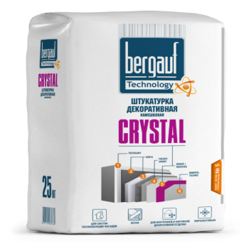 Штукатурка Bergauf Crystal декоративная камешковая 2 мм 25 кг