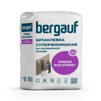 Шпатлевка Bergauf Finish Polymer + финишная шпаклевка на полимерной основе 25 кг