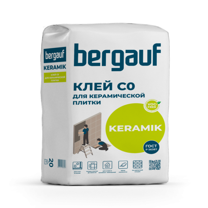 Клей Bergauf Keramik для керамической плитки 25 кг