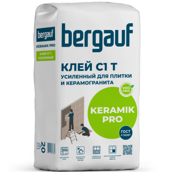 Клей Bergauf Keramik Pro усиленный для керамической плитки 25 кг