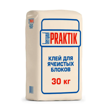 Клей Bergauf Praktik для ячеистых блоков 30 кг